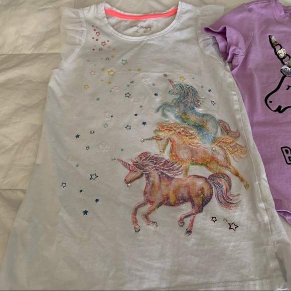 Little Girl’s Unicorn Tee Shirts 7 - Picture 2 of 6